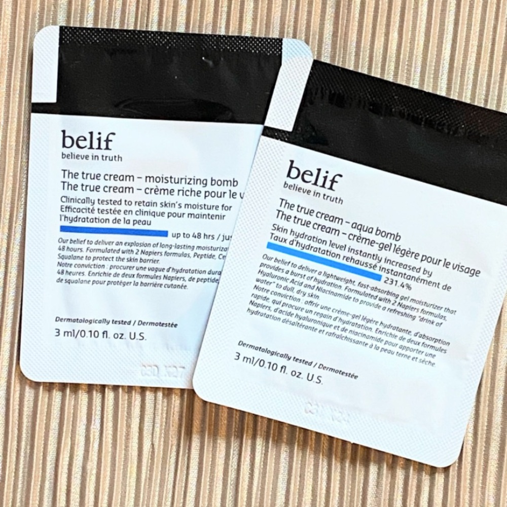 2 Belif The True Cream Aqua Bomb Packets